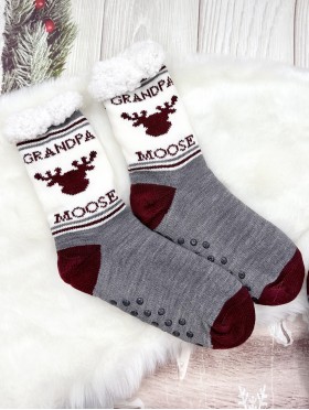 Grandpa Moose Indoor Anti-Skid Slipper Socks